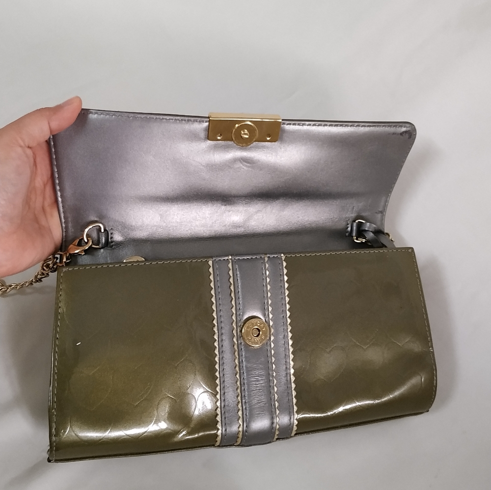 Lovcat Paris Olive green patent leather Shoulder bag - Picture 5 of 15